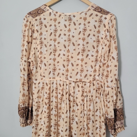 The Fox and The Mermaid Boho Southwestern Print Ximena Dress in Coconut - Picture 12 of 16